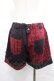 画像2: ALGONQUINS / チェック切替ショートパンツ  黒Ｘ赤チェック I-25-12-06-120-AL-PA-SA-ZI (2)