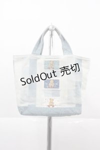 PINK HOUSE / クマワッペンリバーシブルミニバッグ  サックス I-25-12-06-125-LO-BG-SA-ZI