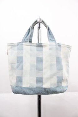 画像2: PINK HOUSE / クマワッペンリバーシブルミニバッグ  サックス I-25-12-06-125-LO-BG-SA-ZI