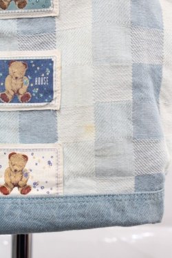 画像3: PINK HOUSE / クマワッペンリバーシブルミニバッグ  サックス I-25-12-06-125-LO-BG-SA-ZI