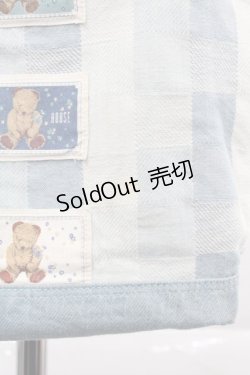 画像3: PINK HOUSE / クマワッペンリバーシブルミニバッグ  サックス I-25-12-06-125-LO-BG-SA-ZI