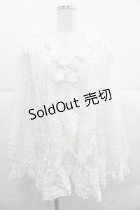 PINK HOUSE / ピコフリルオーバーブラウス  ホワイト I-25-12-06-014-LO-BL-SA-ZI