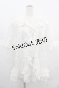 PINK HOUSE / チュールレースオーバーブラウス  ホワイト I-25-12-06-015-LO-BL-SA-ZI