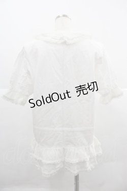 画像2: PINK HOUSE / チュールレースオーバーブラウス  ホワイト I-25-12-06-015-LO-BL-SA-ZI