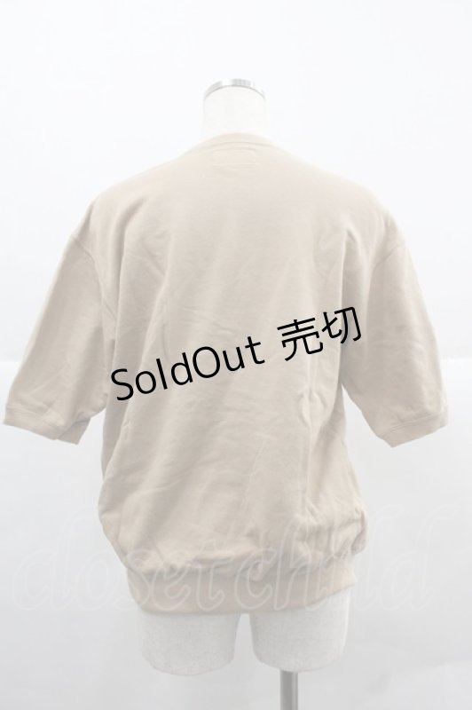 画像2: PINK HOUSE / 水玉ロゴアップリケ半袖スウェット L ベージュ I-25-12-06-017-LO-TO-SA-ZI (2)