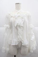 BABY,THE STARS SHINE BRIGHT / シフォンプリンセスドレスブラウス  白 I-25-12-06-003-BA-BL-SA-ZI