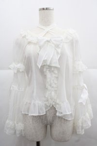 BABY,THE STARS SHINE BRIGHT / シフォンプリンセスドレスブラウス  白 I-25-12-06-003-BA-BL-SA-ZI