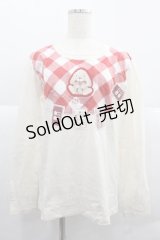 PINK HOUSE / たれ耳うさぎ刺繍ワッペンカットソー  アイボリー I-25-12-06-021-LO-TO-SA-ZI