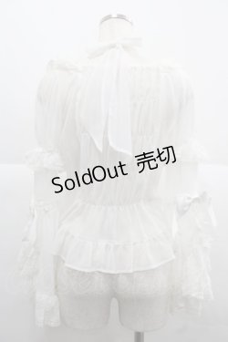 画像2: BABY,THE STARS SHINE BRIGHT / シフォンプリンセスドレスブラウス  白 I-25-12-06-003-BA-BL-SA-ZI