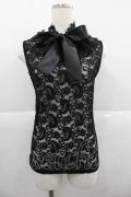 MR corset / レースノースリーブトップス  黒 I-25-12-06-025-PU-TO-SA-ZI