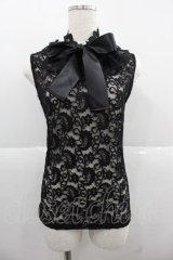 MR corset / レースノースリーブトップス  黒 I-25-12-06-025-PU-TO-SA-ZI