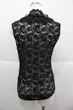 画像2: MR corset / レースノースリーブトップス  黒 I-25-12-06-025-PU-TO-SA-ZI