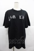 KRY CLOTHING / DAVIDEプリントTシャツ  黒Ｘ白 I-25-12-06-026-EL-TO-SA-ZI