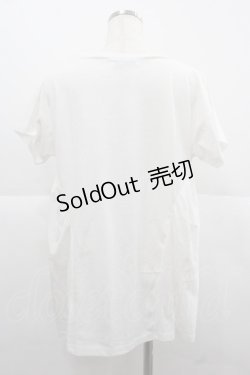 画像2: Rydia / ひげさん半袖カットソー  白Ｘ黒 I-25-12-06-027-PU-TO-SA-ZT194