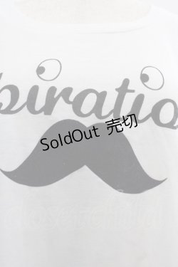 画像3: Rydia / ひげさん半袖カットソー  白Ｘ黒 I-25-12-06-027-PU-TO-SA-ZT194