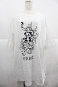 Candy Stripper / TOKYO CANDY PEPE ＆ TIGER BIG TEE  白ｘ黒 I-25-12-06-028-PU-TO-SA-ZI