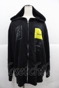 KMK(KINGLY MASK) / パッチワークデザインパーカー  黒Ｘ黄色Ｘ青 I-25-12-06-030-PU-TO-SA-ZI