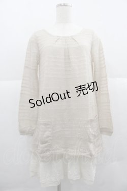 画像1: Rydia / ニット&シフォンフリルトップス  ブラウン I-25-12-06-032-PU-TO-SA-ZI