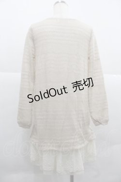 画像2: Rydia / ニット&シフォンフリルトップス  ブラウン I-25-12-06-032-PU-TO-SA-ZI