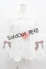 BABY,THE STARS SHINE BRIGHT / シュガーブーケ〜永遠の乙女の憧れ〜ブラウス  白Ｘ赤 I-25-12-06-005-BA-BL-SA-ZI