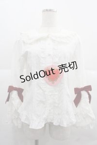 BABY,THE STARS SHINE BRIGHT / シュガーブーケ〜永遠の乙女の憧れ〜ブラウス  白Ｘ赤 I-25-12-06-005-BA-BL-SA-ZI