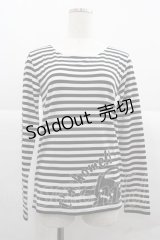 Rydia / コビニャーボーダーカットソー  黒ｘ白 I-25-12-06-035-PU-TO-SA-ZI