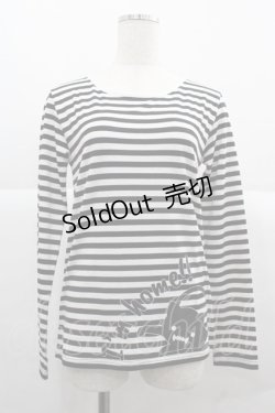 画像1: Rydia / コビニャーボーダーカットソー  黒ｘ白 I-25-12-06-035-PU-TO-SA-ZI