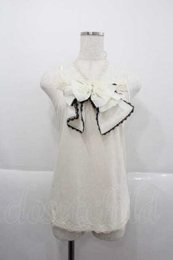 画像1: axes femme / ホルター付BIGリボンキャミ M キナリ I-25-12-09-001-AX-TO-SA-ZI