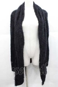 JURY BLACK / ファーロングカーディガン  黒 I-25-12-09-030-GL-TO-SA-ZI