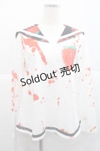 ACDC RAG / イチゴ セーラー  ホワイト I-25-12-09-032-PU-TO-SA-ZI