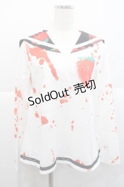 画像1: ACDC RAG / イチゴ セーラー  ホワイト I-25-12-09-032-PU-TO-SA-ZI