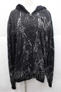 KRY CLOTHING / 「MARBLE」パーカー  黒Ｘ白 I-25-12-09-033-EL-TO-SA-ZI