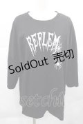 REFLEM / REFLEMロゴプリントBIG TEE  黒Ｘシルバー I-25-12-09-036-PU-TO-SA-ZI