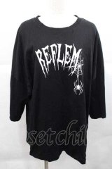 REFLEM / REFLEMロゴプリントBIG TEE  黒Ｘシルバー I-25-12-09-036-PU-TO-SA-ZI