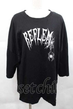 画像1: REFLEM / REFLEMロゴプリントBIG TEE  黒Ｘシルバー I-25-12-09-036-PU-TO-SA-ZI
