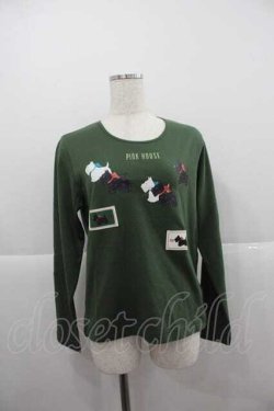画像1: PINK HOUSE / スコッチテリアプリントカットソー  グリーン I-25-12-09-008-LO-TO-SA-ZI