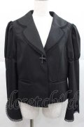 Moi-meme-Moitie / 十字架ボタン比翼ジャケット  黒 I-25-12-09-041-MO-JA-SA-ZI