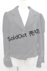 Moi-meme-Moitie / 十字架ボタン比翼ジャケット  黒 I-25-12-09-041-MO-JA-SA-ZI