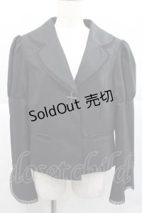 Moi-meme-Moitie / 十字架ボタン比翼ジャケット  黒 I-25-12-09-041-MO-JA-SA-ZI