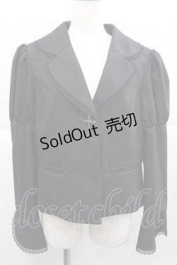 画像1: Moi-meme-Moitie / 十字架ボタン比翼ジャケット  黒 I-25-12-09-041-MO-JA-SA-ZI