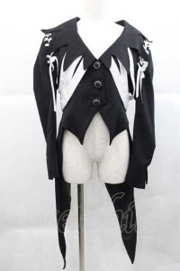 Triple fortune / スケルトンジャケット  黒Ｘ白 I-25-12-09-042-EL-JA-SA-ZI