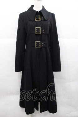 画像1: BPN / 3連ベルトロングコート M 黒 I-25-12-09-043-GO-CO-SA-ZI