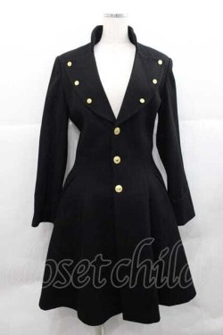 画像1: Sanplusfriend / ロングコート  黒 I-25-12-09-044-GO-CO-SA-ZI