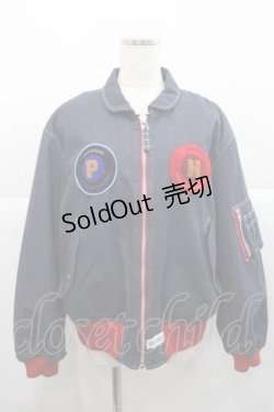 画像1: PINK HOUSE / サガラワッペン付きブルゾン  ブルー I-25-12-09-045-LO-JA-SA-ZI