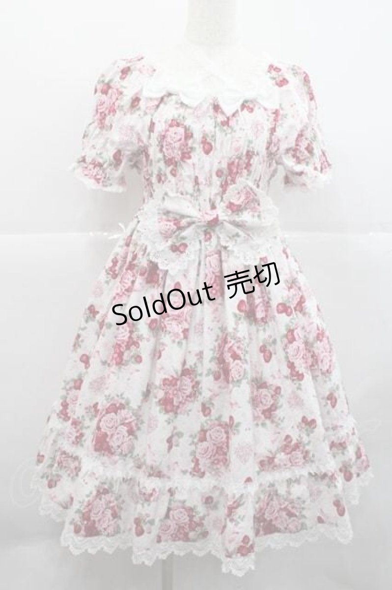 画像1: BABY,THE STARS SHINE BRIGHT / シュガーブーケ〜永遠の乙女の憧れ〜柄ワンピース  白 I-25-12-09-049-BA-OP-SA-ZI (1)