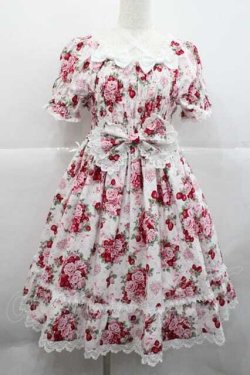 画像1: BABY,THE STARS SHINE BRIGHT / シュガーブーケ〜永遠の乙女の憧れ〜柄ワンピース  白 I-25-12-09-049-BA-OP-SA-ZI