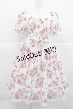 画像1: BABY,THE STARS SHINE BRIGHT / シュガーブーケ〜永遠の乙女の憧れ〜柄ワンピース  白 I-25-12-09-049-BA-OP-SA-ZI