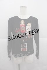 PINK HOUSE / スカーレットキャンドル刺繍入りカットソー 3(M) 黒 I-25-12-09-011-LO-TO-SA-ZI