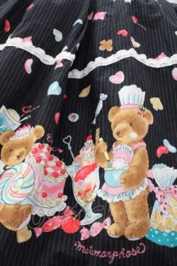 画像5: metamorphose / くまパティシエハイウエストジャンパースカート  黒 I-25-12-09-050-ME-OP-SA-ZI