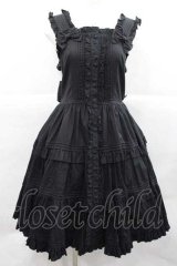 metamorphose / ピンタックティアードジャンパースカート  黒 I-25-12-09-051-ME-OP-SA-ZI